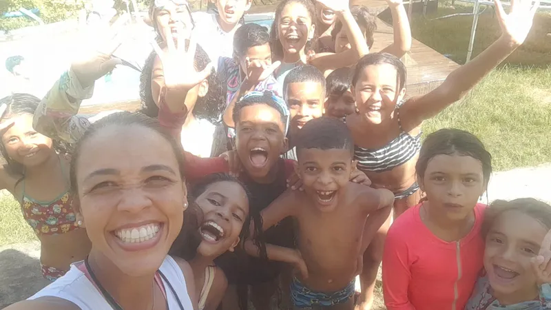 Oficinas criativas durante a colônia de férias